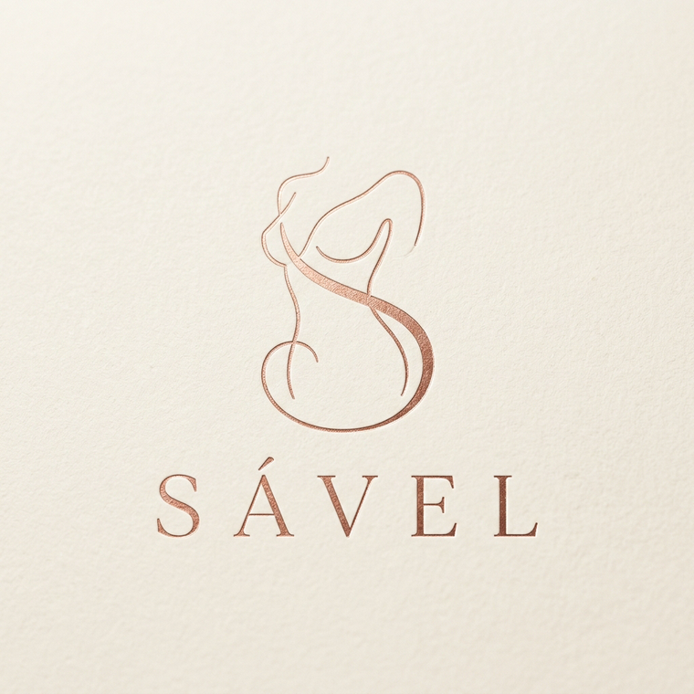 Sável logo — line-art mark